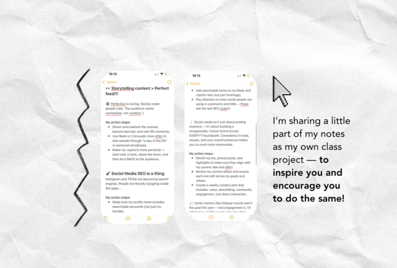 A little peek at my notes