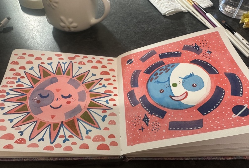 Sun and moon