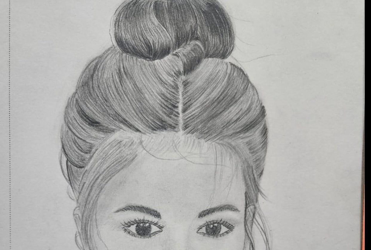 Hair with Graphite Pencils - student project