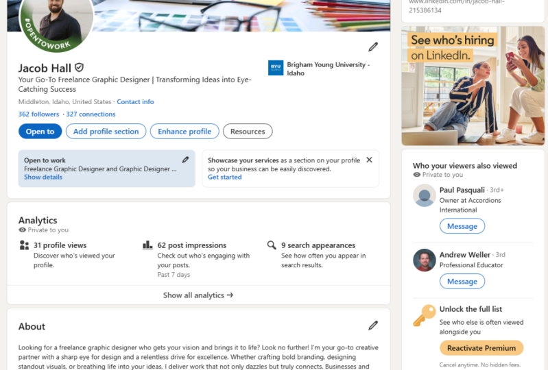 Jacob Halls LinkedIn Profile