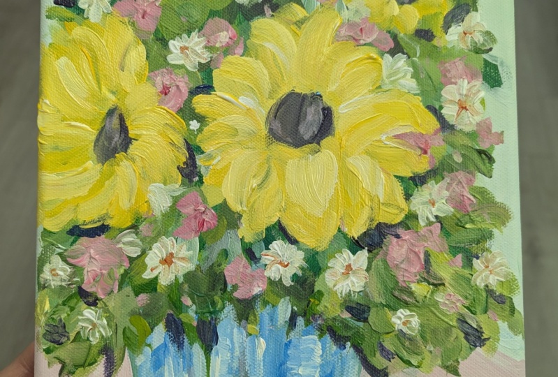 Blue Flower Vase