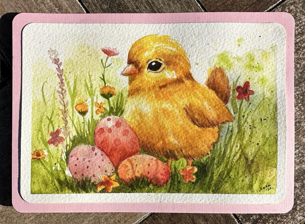 Rápido y fácil: pinta un tierno pollito de Pascua en acuarela | Krzysztof  Kowalski | Skillshare, image size:1280x943