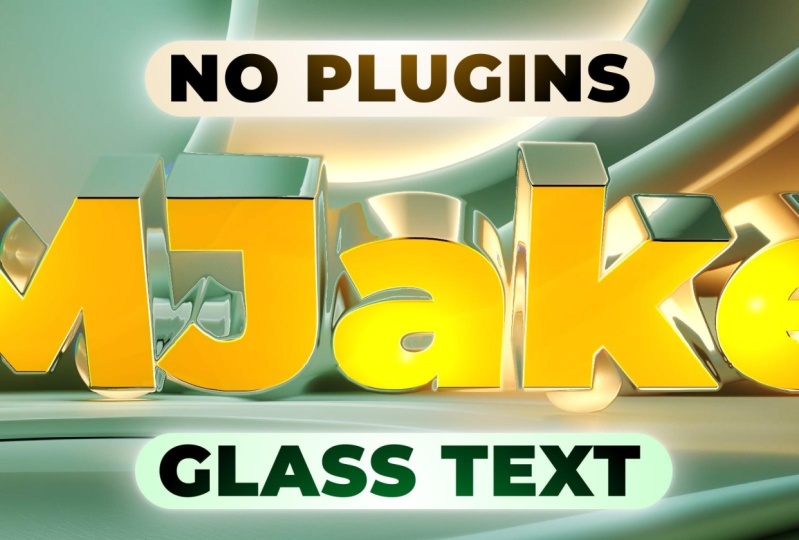 This is my Glass Text in Adobe After Effects without using any plugins