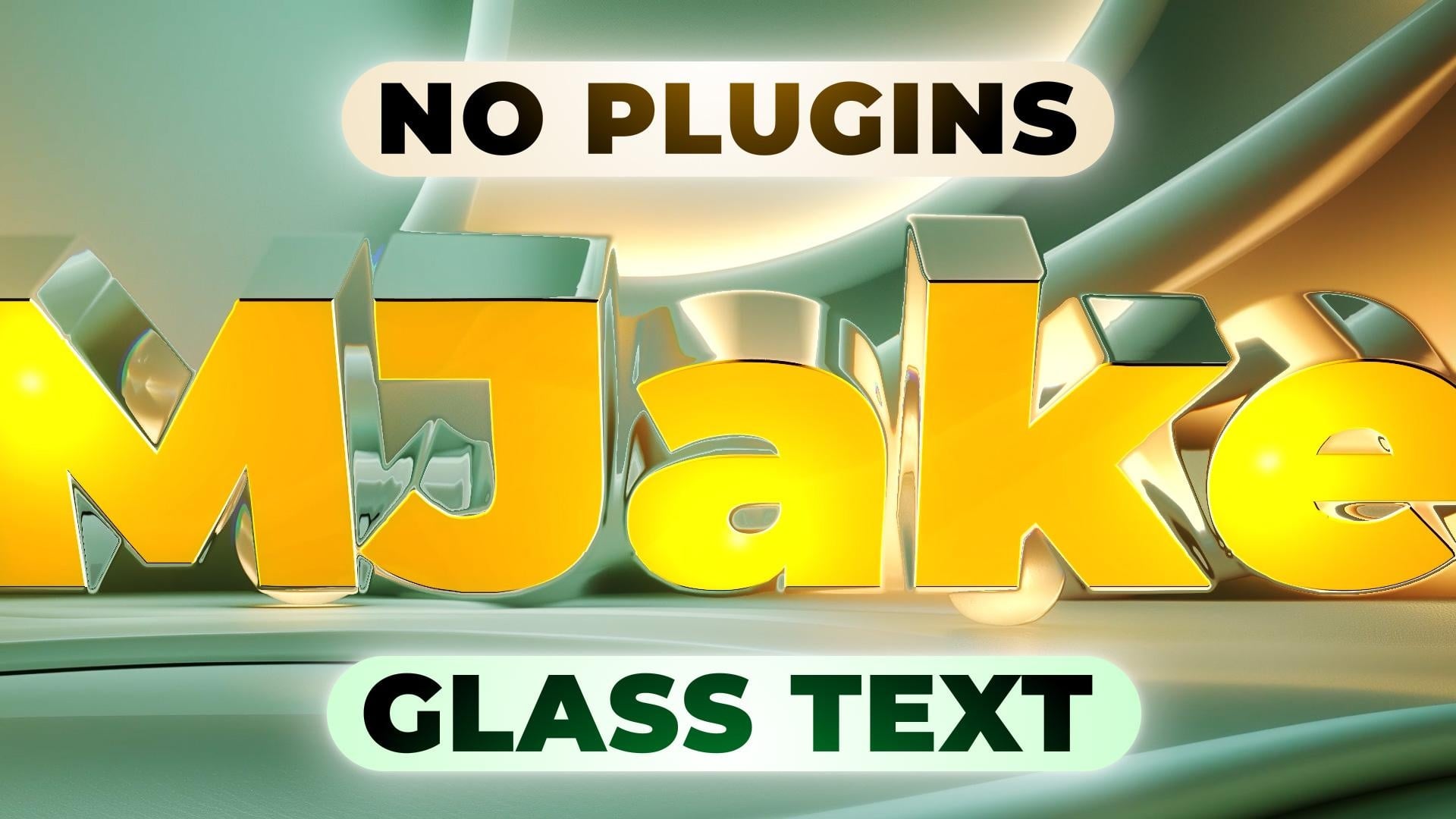 This is my Glass Text in Adobe After Effects without using any plugins - student project