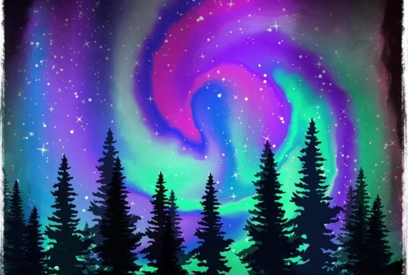 Northern Lights in Procreate