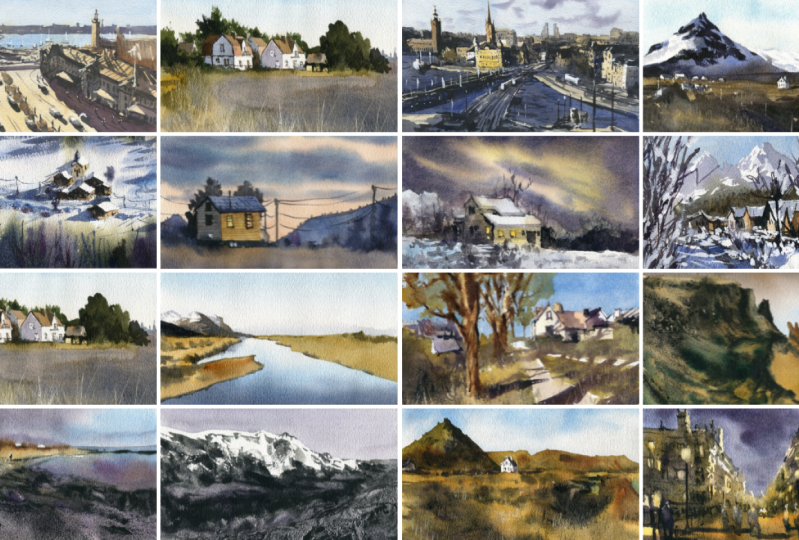 How I painted these European landscapes in an hour each!