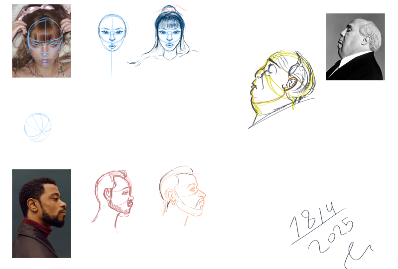 Faces studying