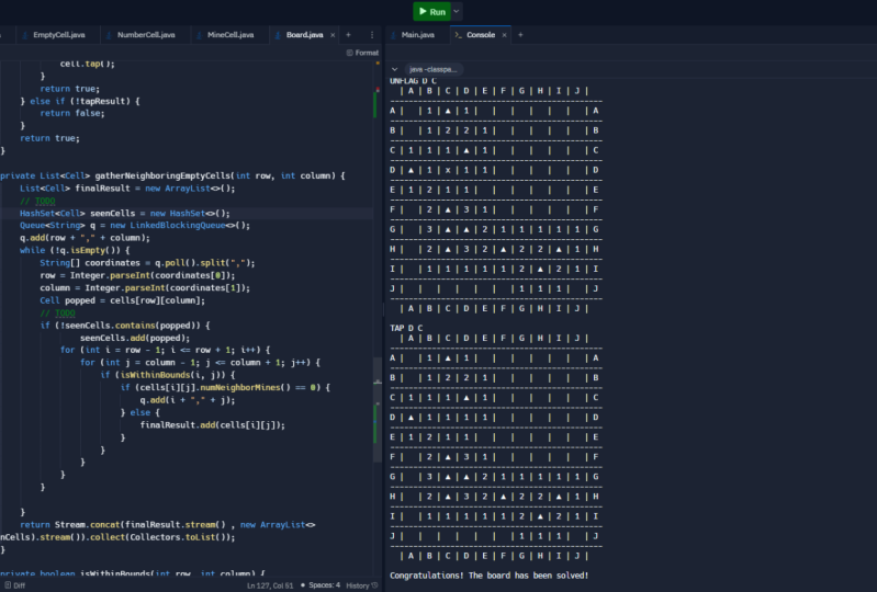 My own Java Minesweeper