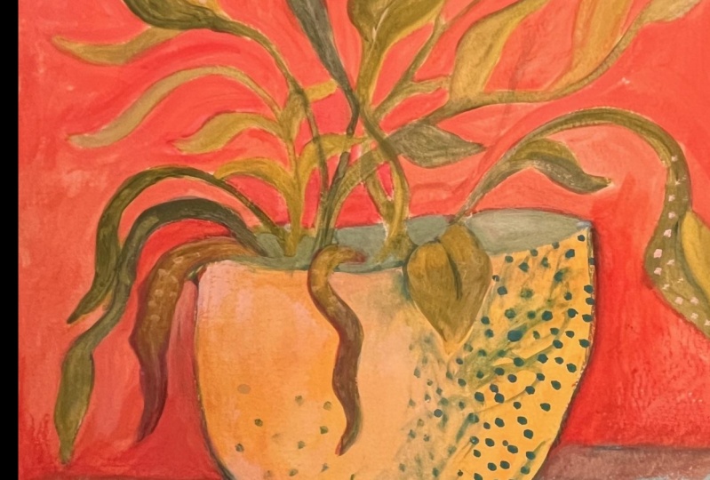 House Plant Paintings in Gouache