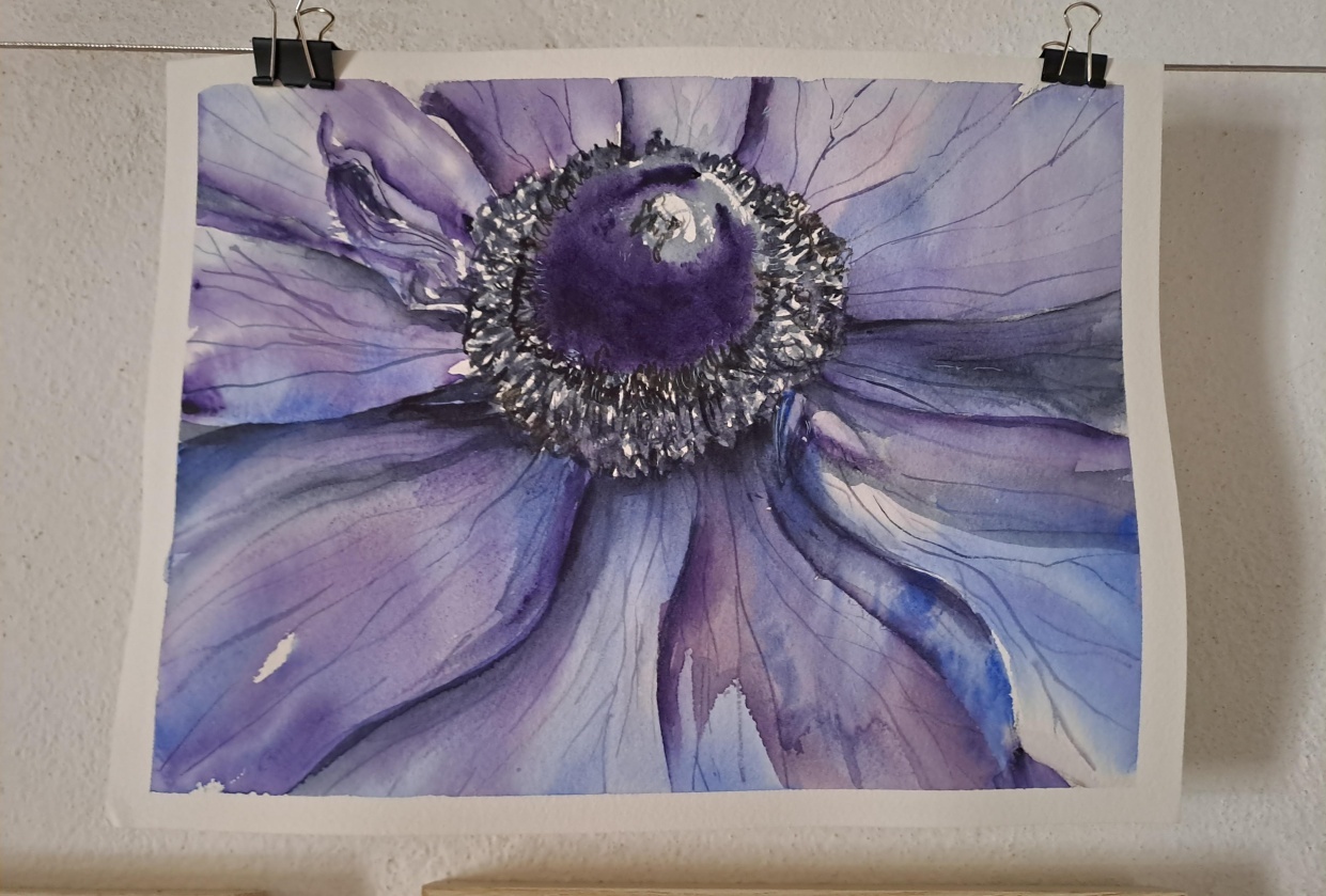 Watercolor florals - student project