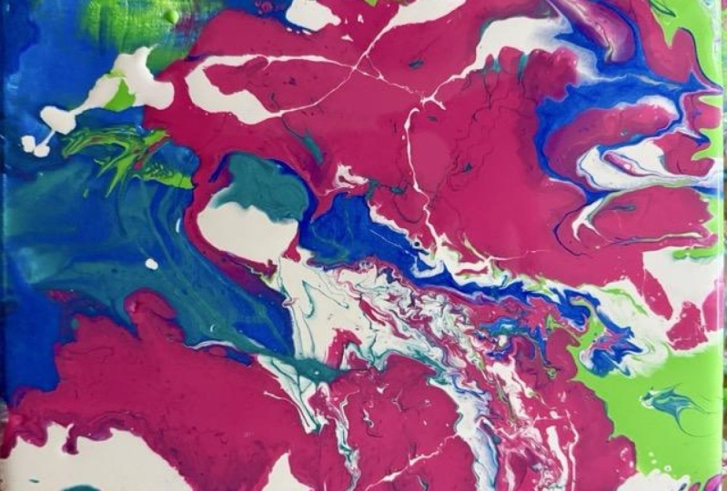 Fluid Art: Abstract Acrylic Pour “Mediterranean Storm”