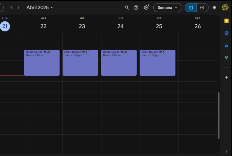 My Google Calendar