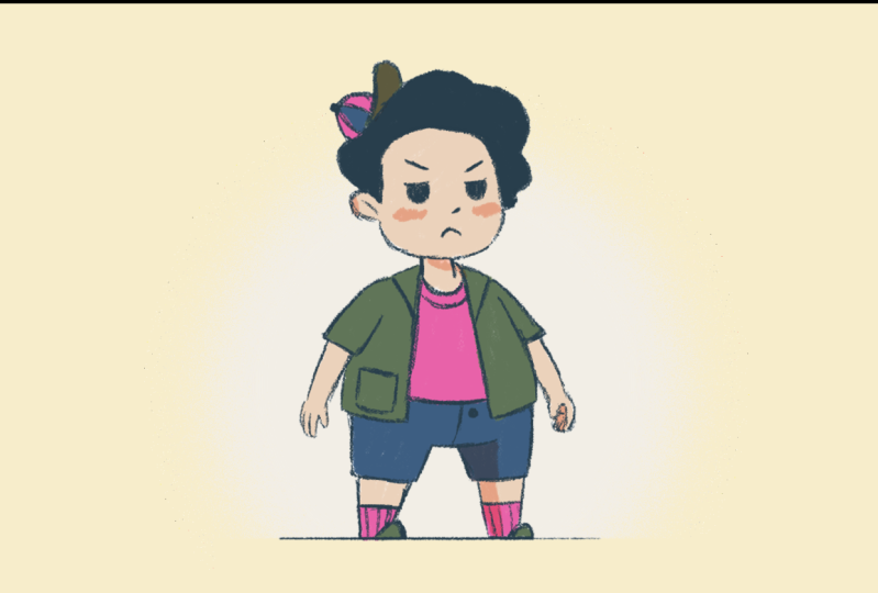 Little boy running