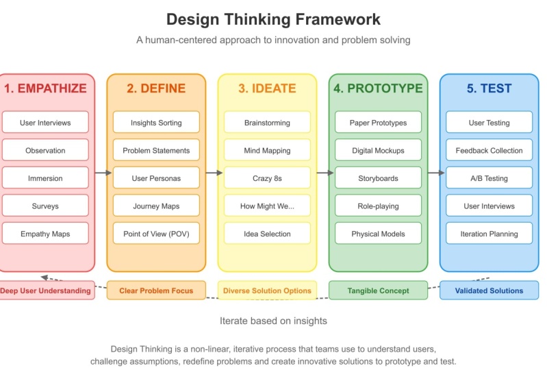 Design thinking visual process map