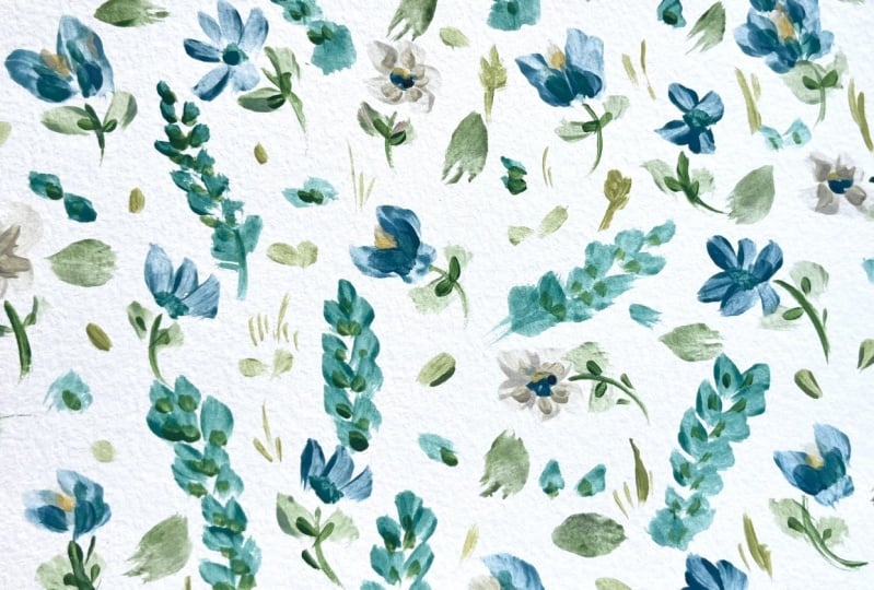 Gouache Wildflowers