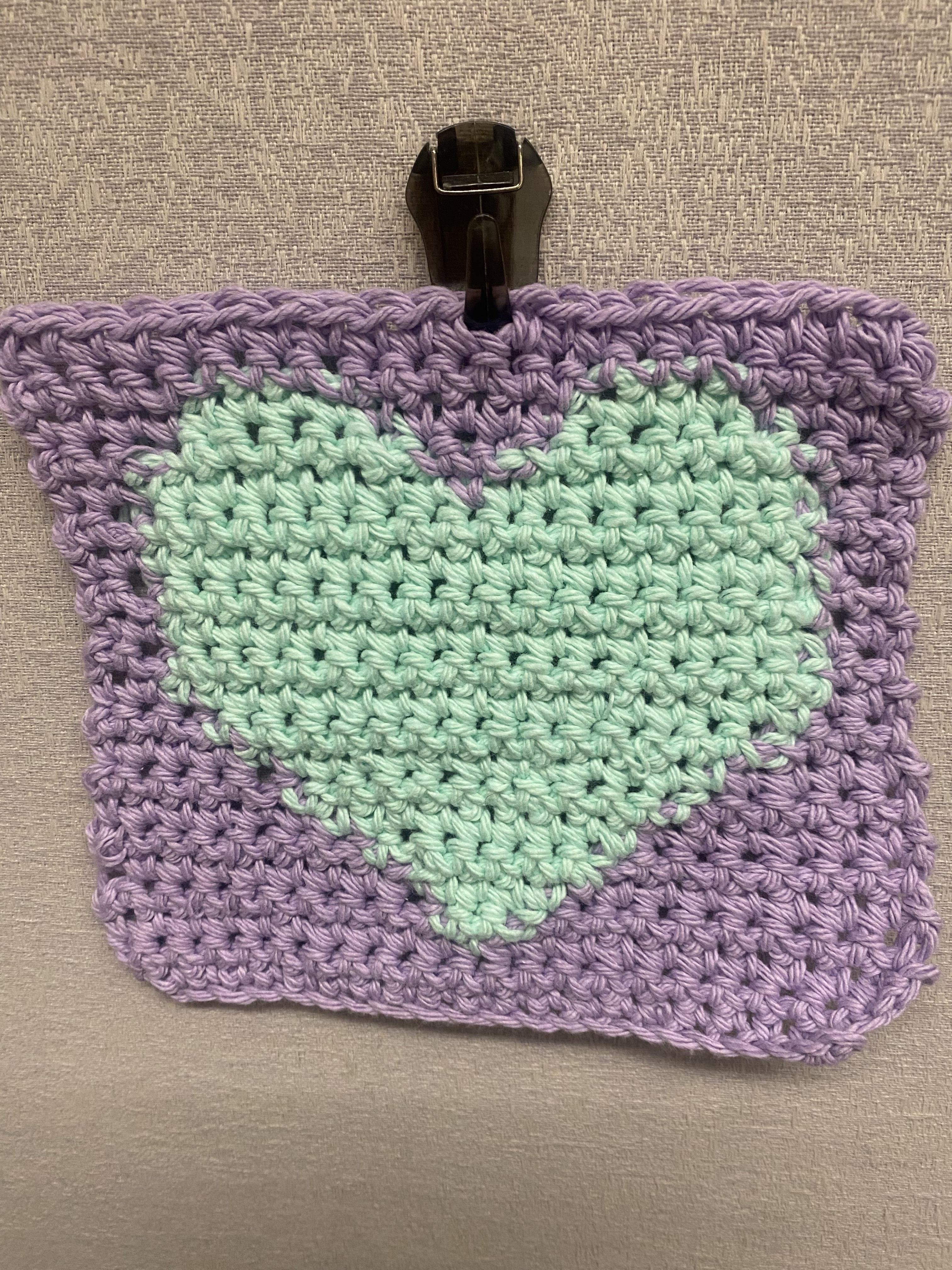 Heart Tapestry Crochet - student project