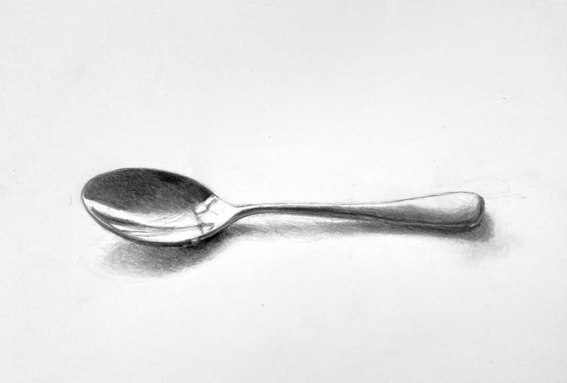 Metal Spoon With Graphite Pencil