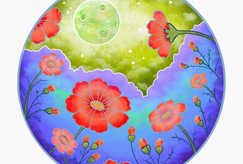 Fantasy Moon Coloring Page
