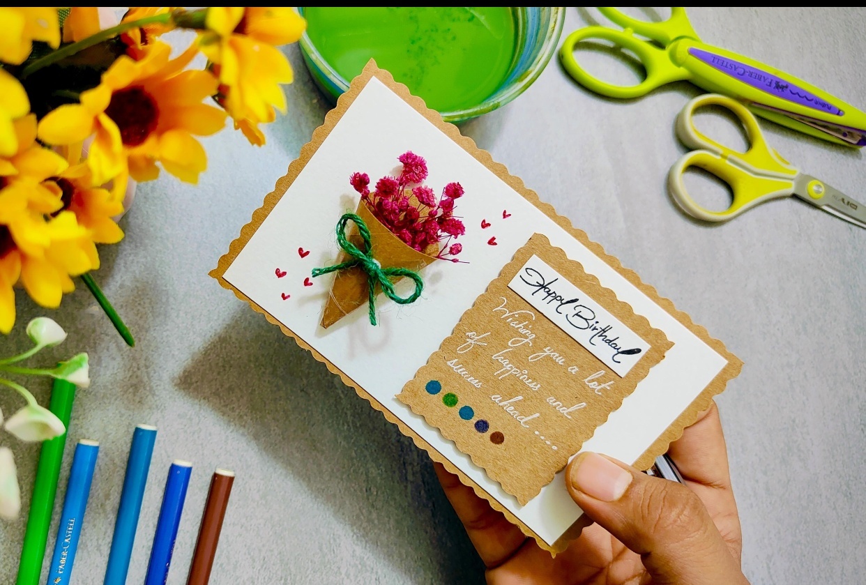 Vintage Birthday Card Making - student project