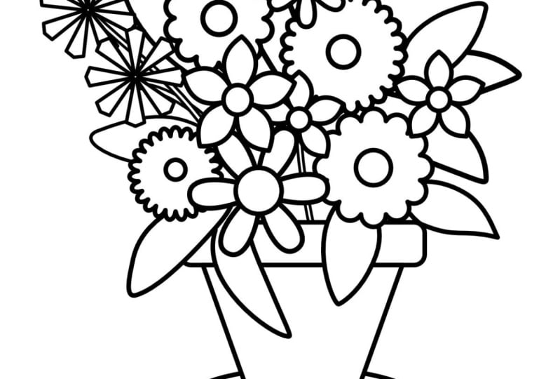 fForal colouring pages