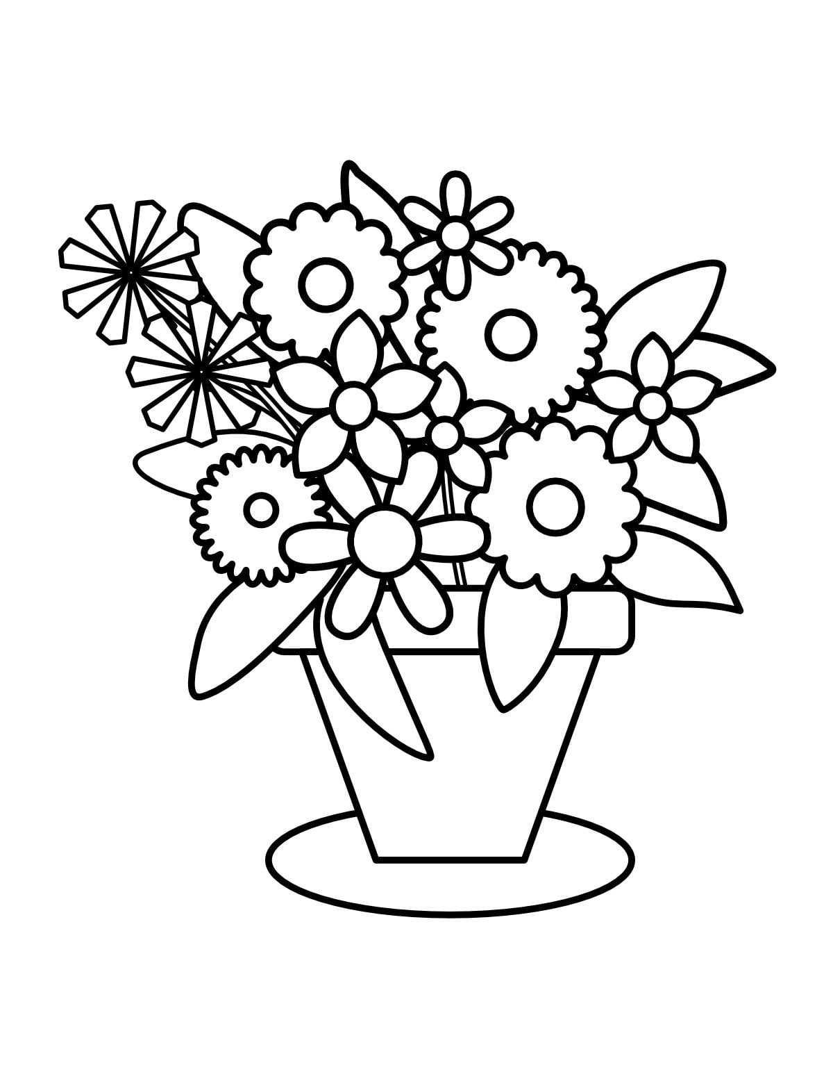 fForal colouring pages - student project