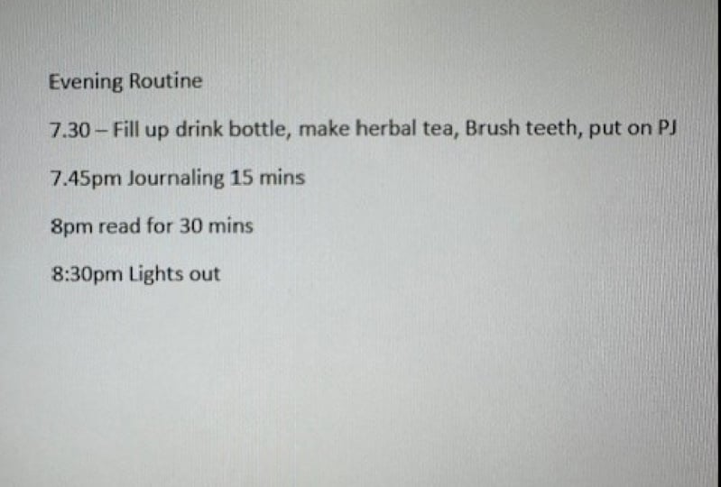 Evening Routine