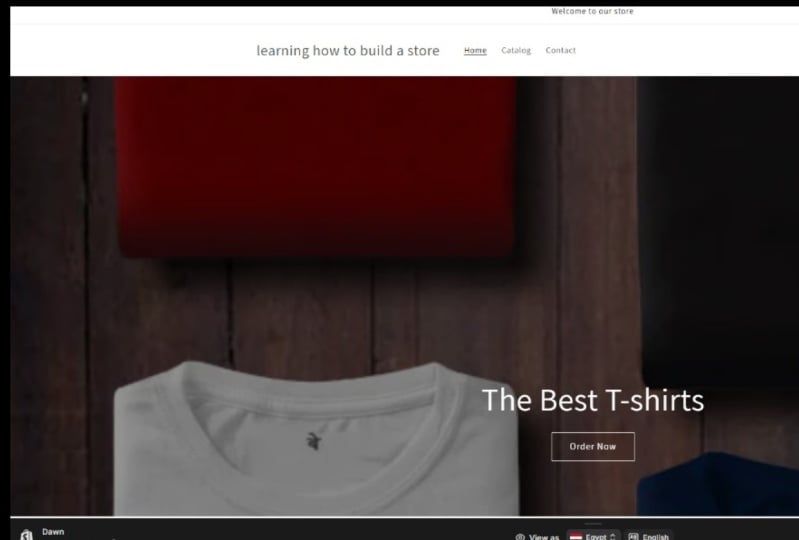 Dummy shopify story