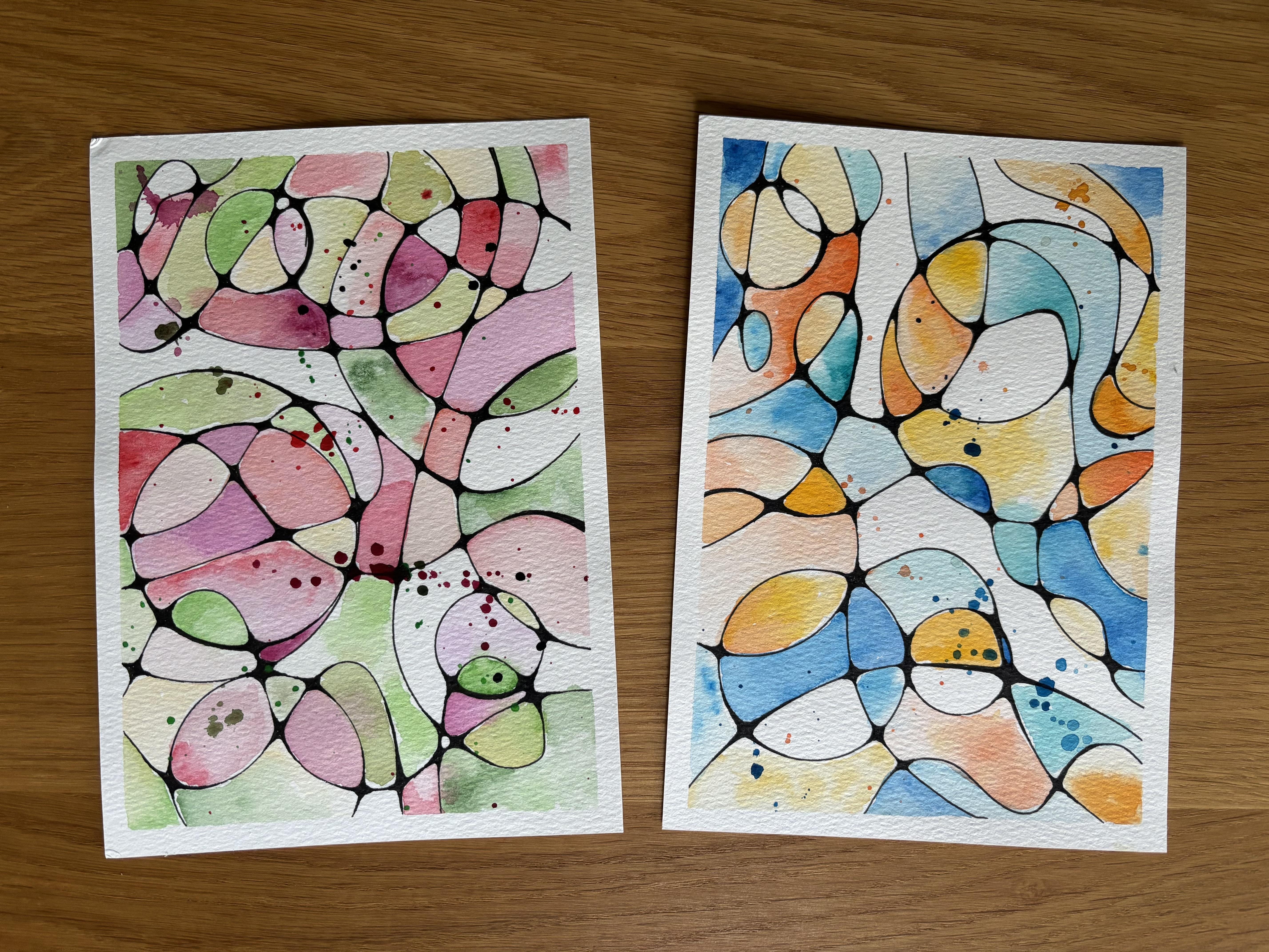 Abstract watercolour - student project