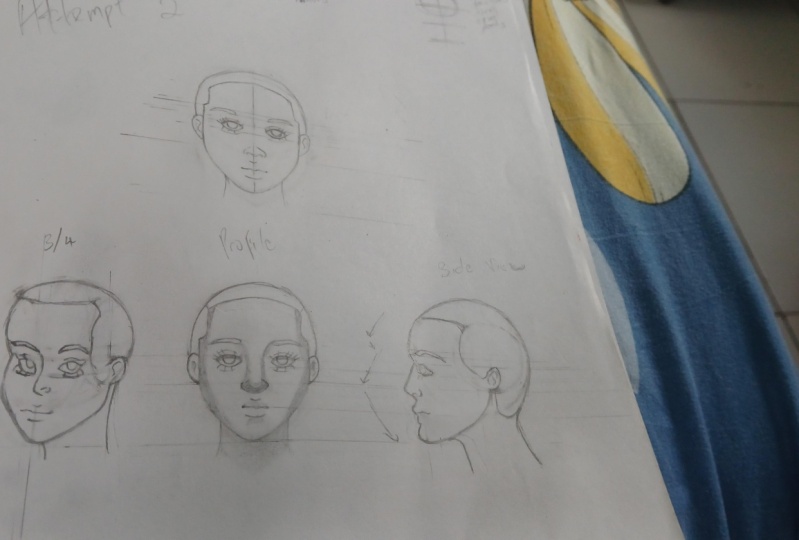 Practice and Exercise of drawing faces
