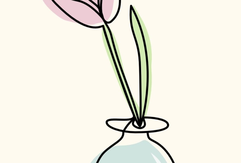 Tulip in a vase