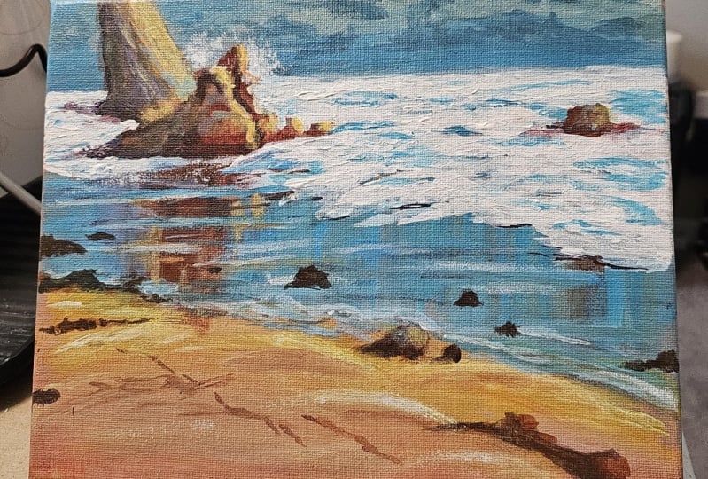 Beach Escape in Acrylic