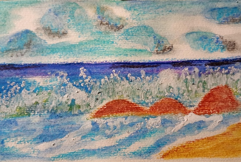 Seascape in soft pastels