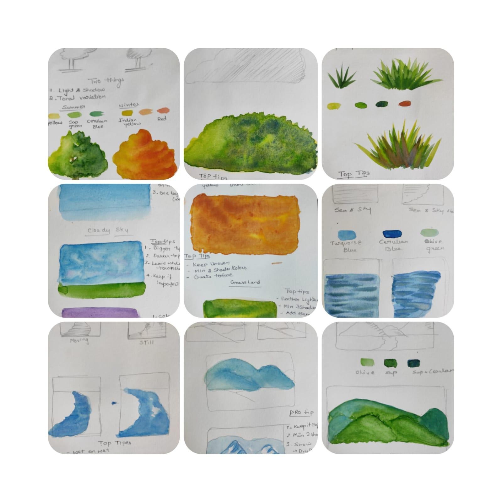 Watercolour Landscapes Made Easy: Master the 6 Essential Elements - student project