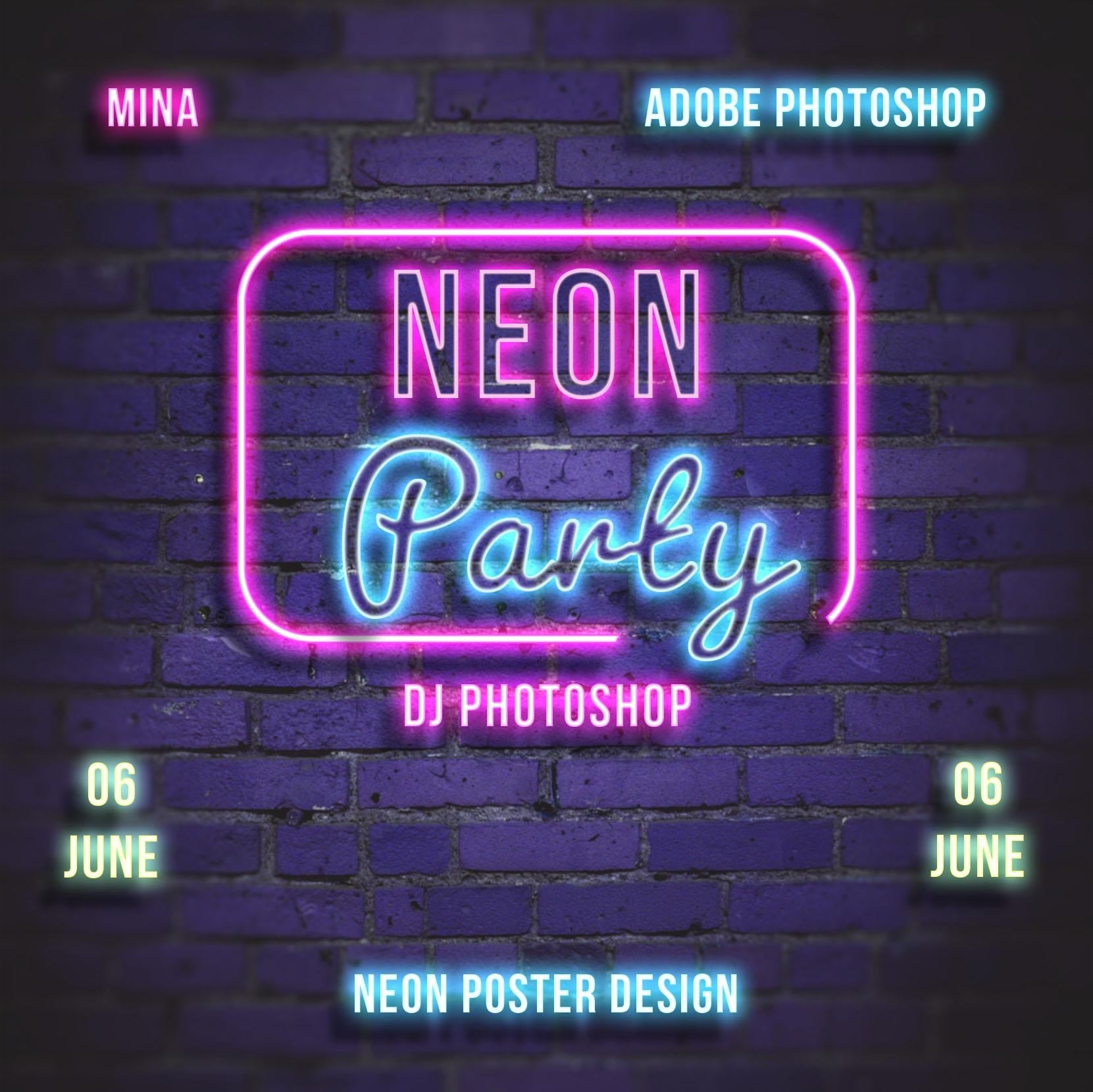 Neon Poster - student project