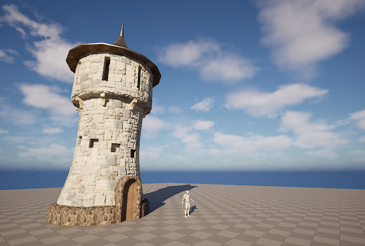 Modeling Tower Base - Unreal - student project