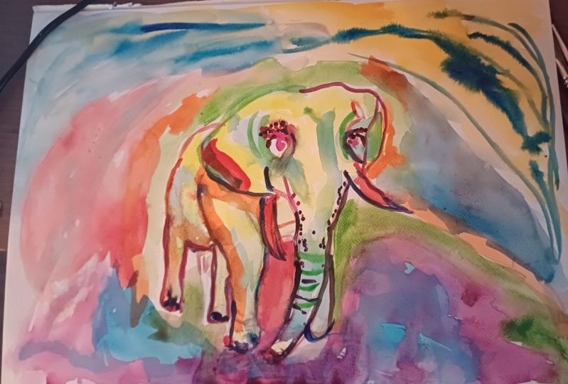 Elephant with no stress