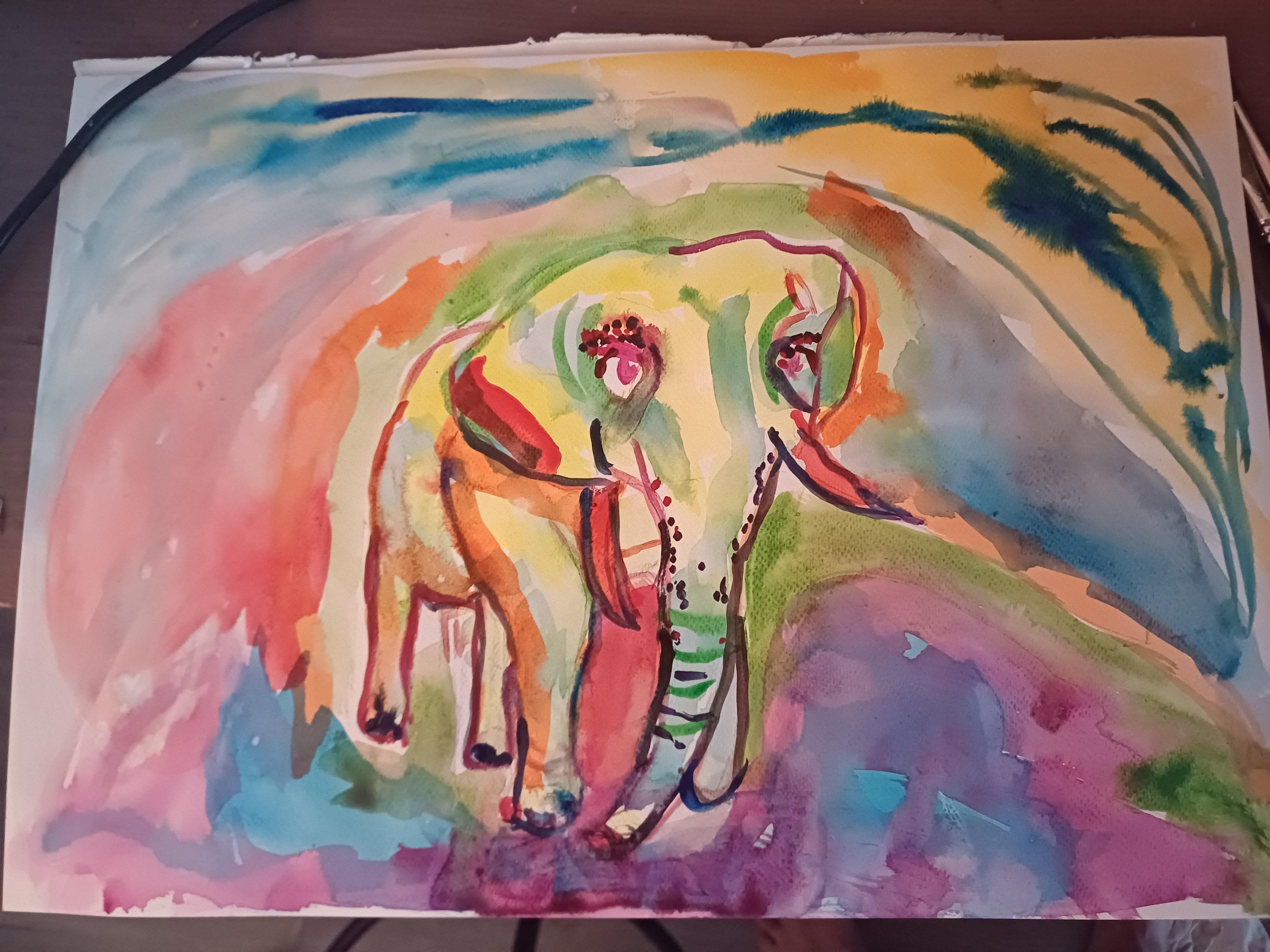 Peindre un éléphant vivant : aventure colorée à l'aquarelle pour tous les  niveaux | Miki Fuseya | Skillshare, image size:4000x3000
