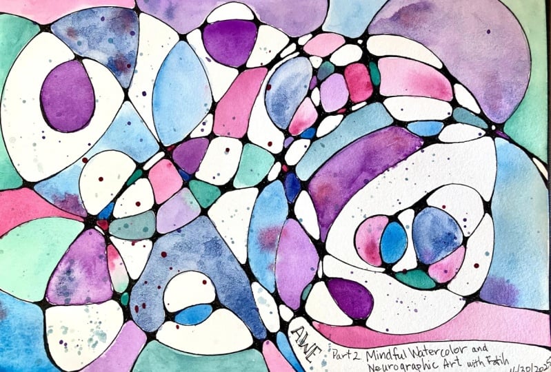 AWE part 2  Mindful Watercolor and Neurographic Art