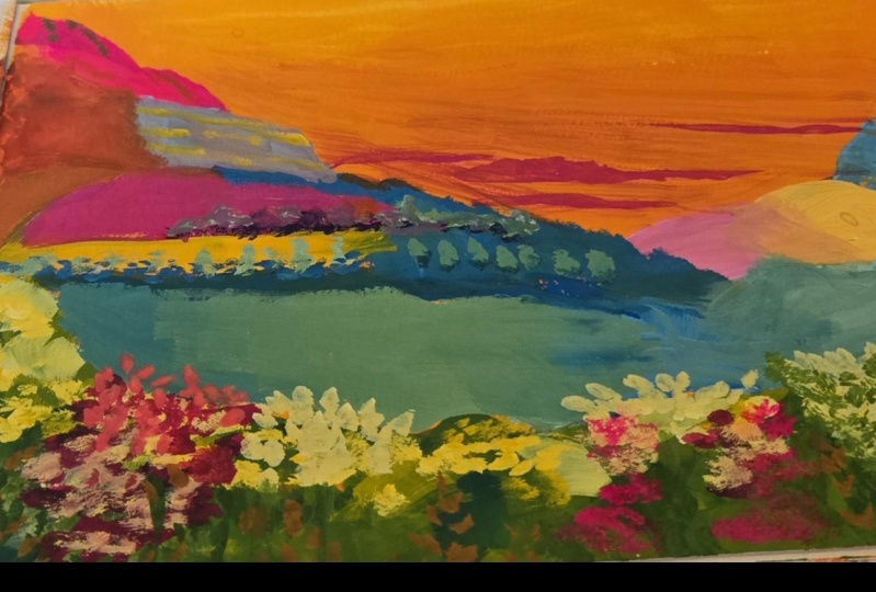 Portugal Landscape in Gouache