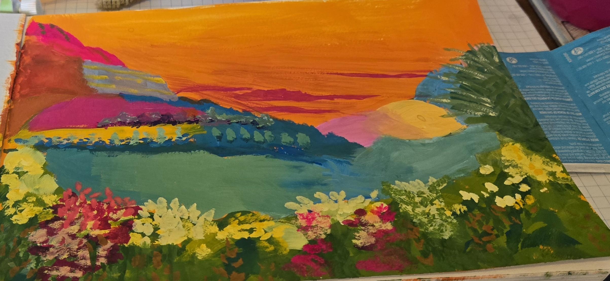 Portugal Landscape in Gouache - student project