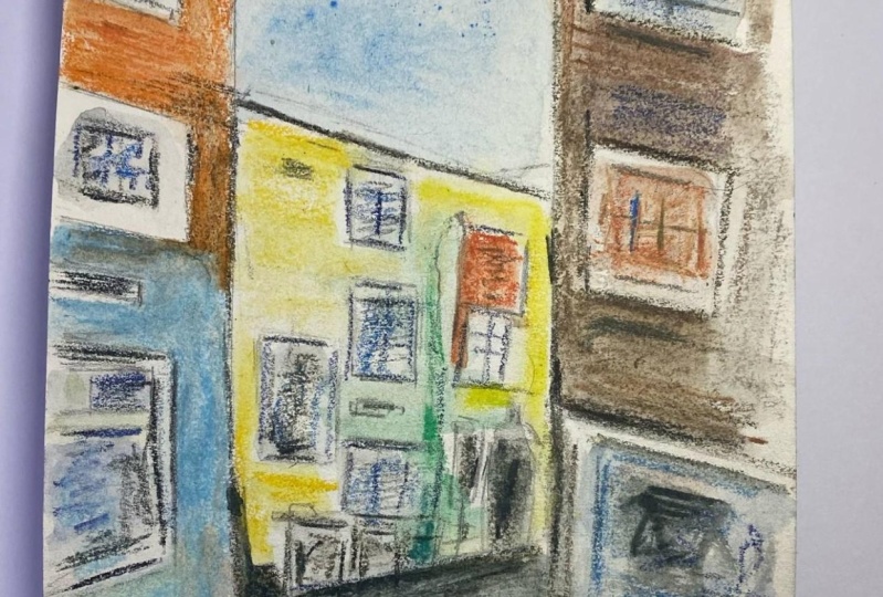First outing with water soluble pastels!