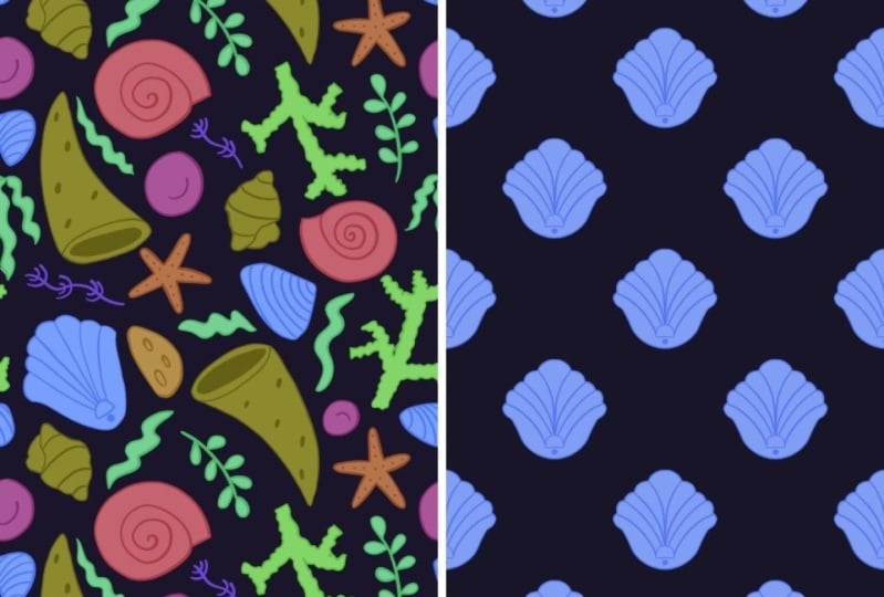 Sea life pattern