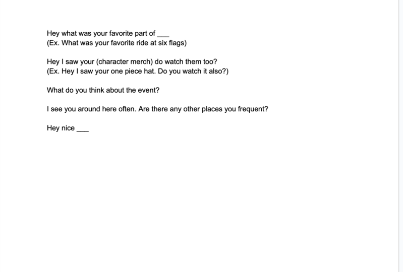 5 conversation starters