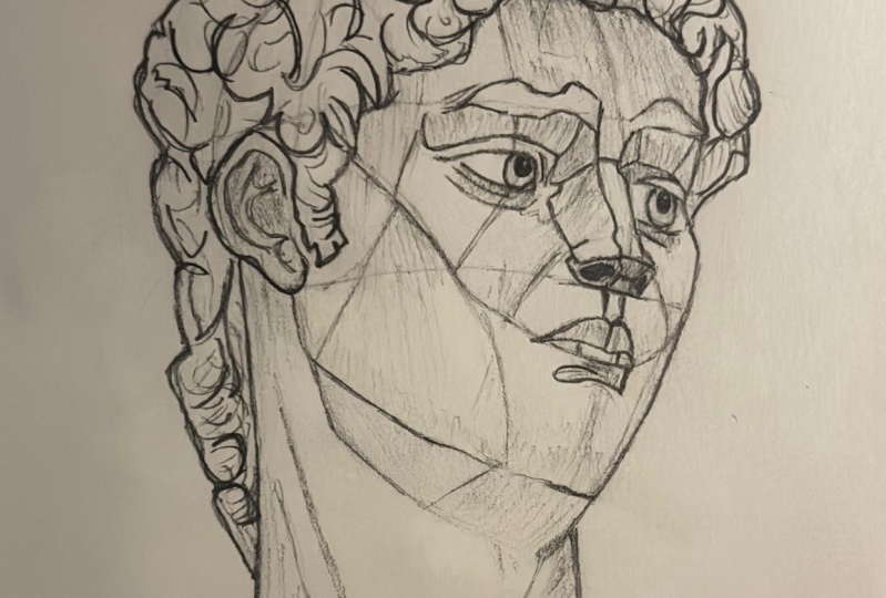 Drawing the Portrait - Michelangelo's David