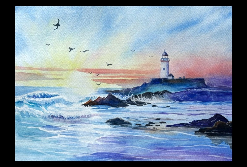 Watercolor Lighthouse