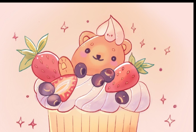 Cute Muffin Kawaii Bear