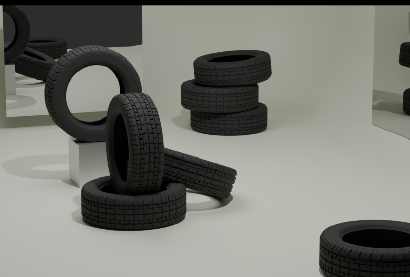 Tires (composition) with mirrors