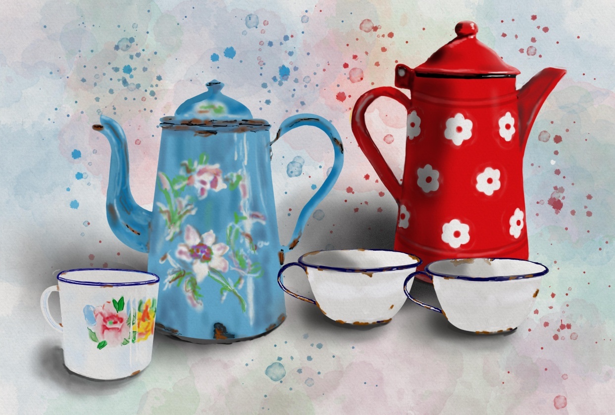Old coffee pots! - student project