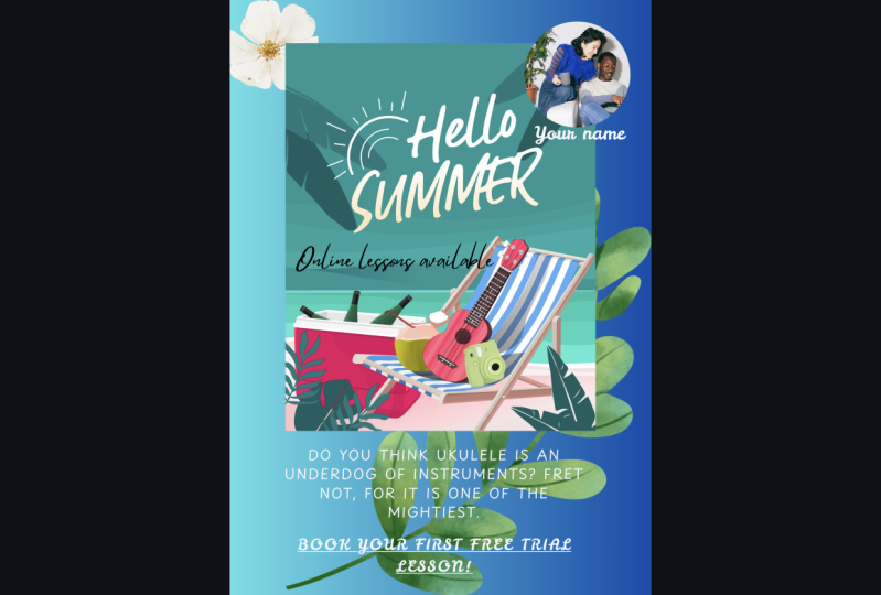 Canva music lessons template