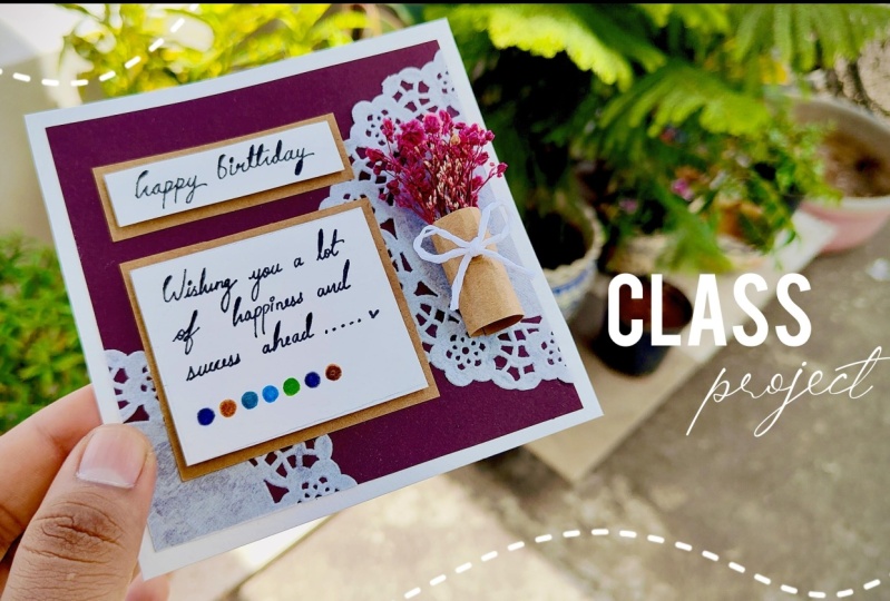 Handmade Birthday Card With Easy and Simple Craftwork